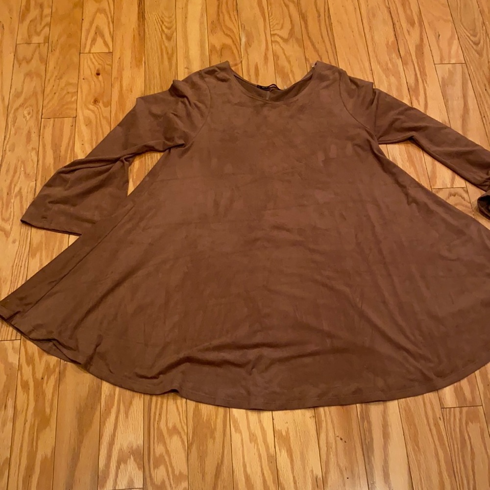 Dress A line suede feel
